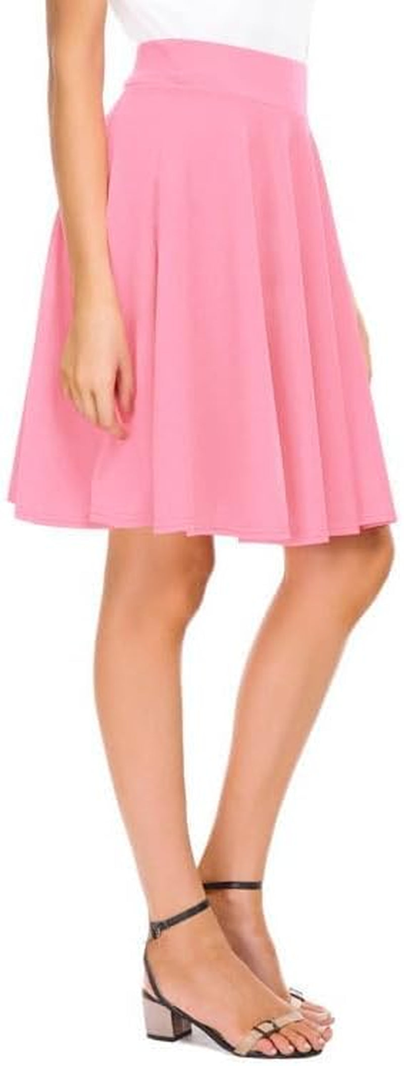 Women'S Basic Versatile Stretchy Flared Casual Mini Skater Skirt