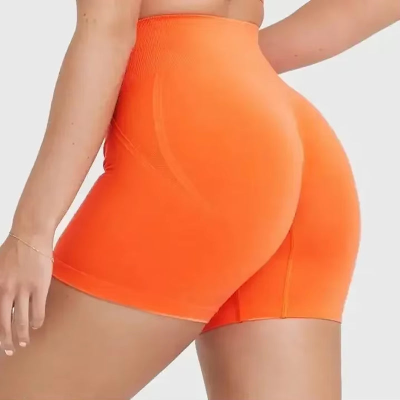 Women'S Seamless Hip Shrink Fitness Shorts Yoga Fitness Clothing Sports Training Clothing Activity Easy Shorts Cycling Shorts